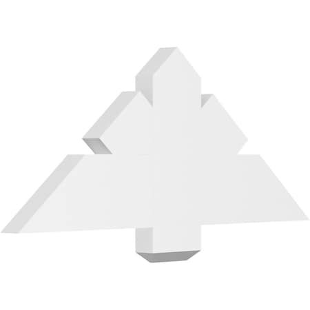 Ekena Millwork Kennewick Architectural Grade PVC Gable Bracket, 36"W x 15"H x 2"D x 6"F, 10/12 Pitch GBP036X15X0206KEN00